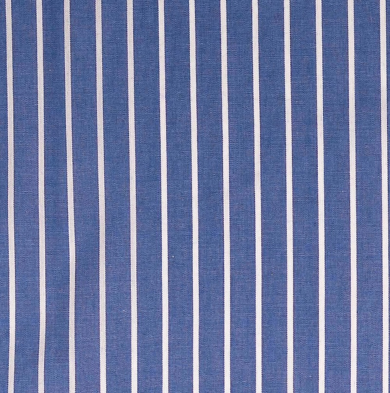 Blue Wide Striped Cotton Poplin By Modelo Fabrics (Avail May)