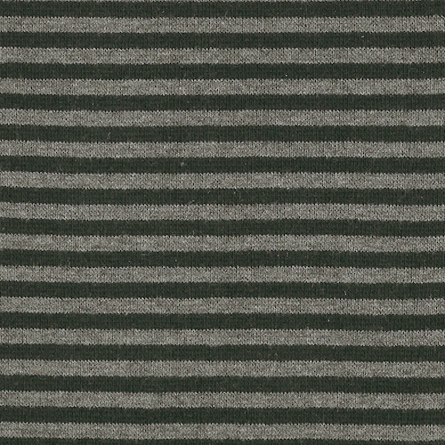 Black / Heathered Grey Striped Tubular Ribbing by Modelo Fabrics (Due Dec)
