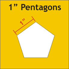 1 Inch Pentagons 72 Pieces - Paper Piecing