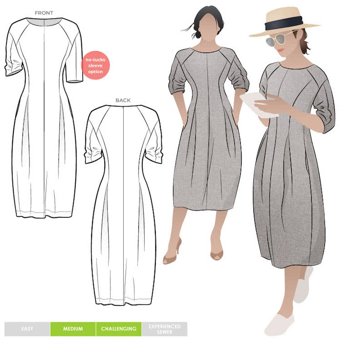 Gertrude Designer Dress Pattern Size 4-16 By Style Arc (Avail May)