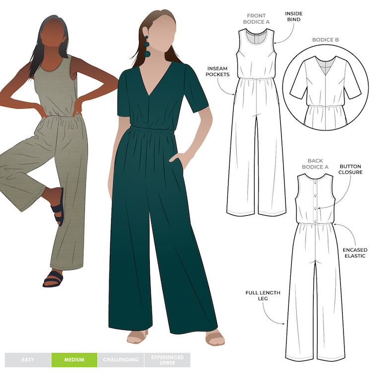 Shannon Jumpsuit Pattern Size 18-30 By Style Arc