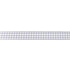 Light Grey Gingham Ribbon - 15mm X 45.7m