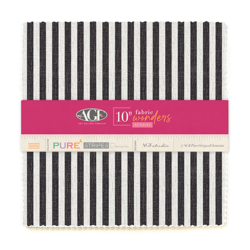 10in Fabric Wonders 42 Pieces From Pure Stripes Elements By AGF Studio