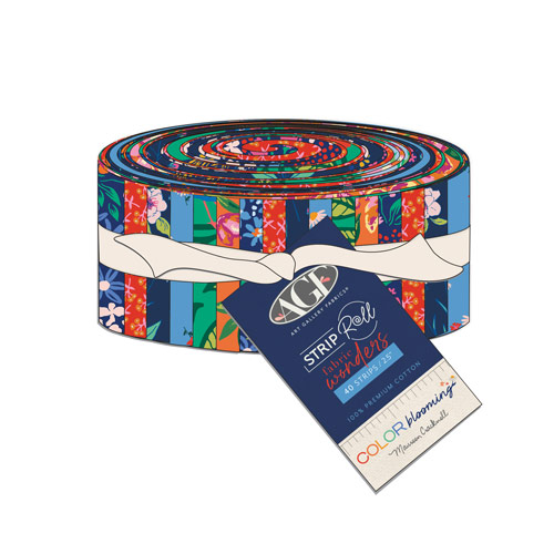 Strip Roll Fabric Wonders from COLOR Blooming by Maureen Cracknell for AGF (Avail Nov)