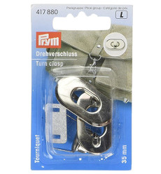 Prym Turn Clasp 35 X 20mm Silver Coloured