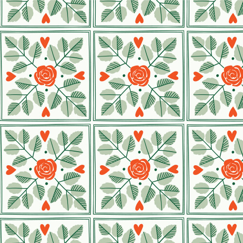 Tile From About Love By Maria Galybina For Cloud9 Fabrics