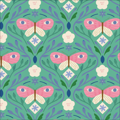 Wings And Petals From Life Of Plants By Di Ujdi For Cloud9 Fabrics
