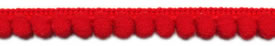 Red - Pom Pom Trim - Large 25mm Wide 16.5m Reel
