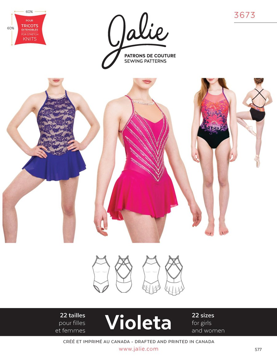 Violeta Open Back Leotard & Dress Pattern by Jalie