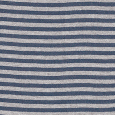 Denim / Heathered Grey Striped Tubular Ribbing by Modelo Fabrics