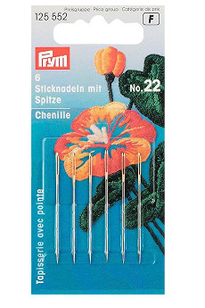 Prym Embroidery Needles Chenille Sharp Point No.22 With 6pcs
