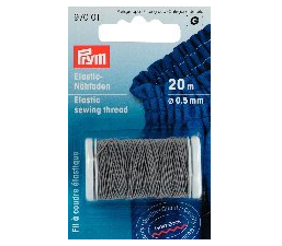 Light Grey Elastic Sewing Thread / Shirring O.5mm X 20m