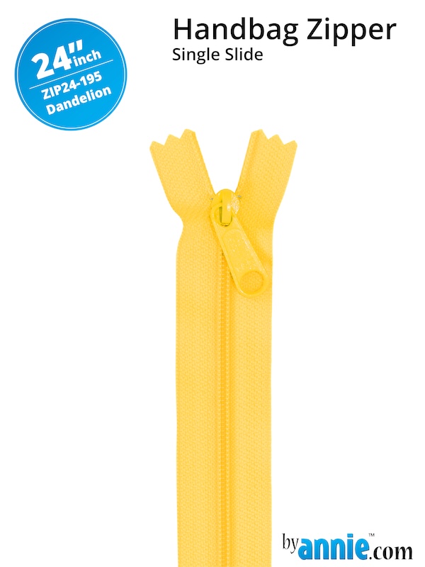 Single Slide Bag Zipper 24in Dandelion From ByAnnie (ZIP24-195)