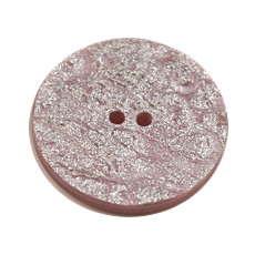 Acrylic Button 2 Hole Metallic 14mm Mauve / Silver