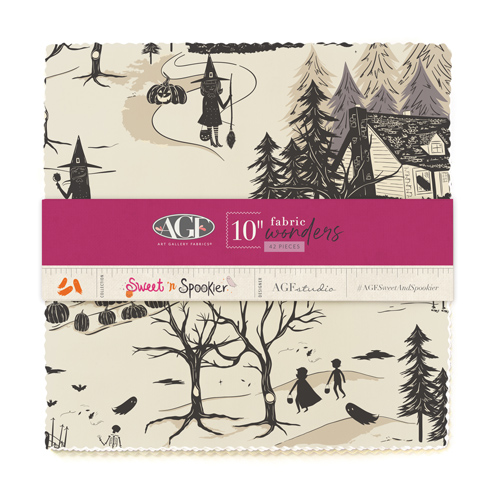 10in Fabric Wonders 42 pcs in Cotton from Sweet n Spookier by AGF Studio for AGF