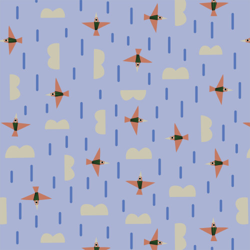 Rain Flock from Hidden Thicket by Leah Duncan For Cloud9 Fabrics