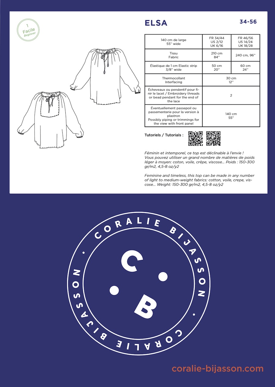 Elsa Tunic Pattern By Coralie Bijasson (Avail May)