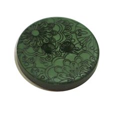 Acrylic Button 2 Hole Engraved 23mm Racing Green