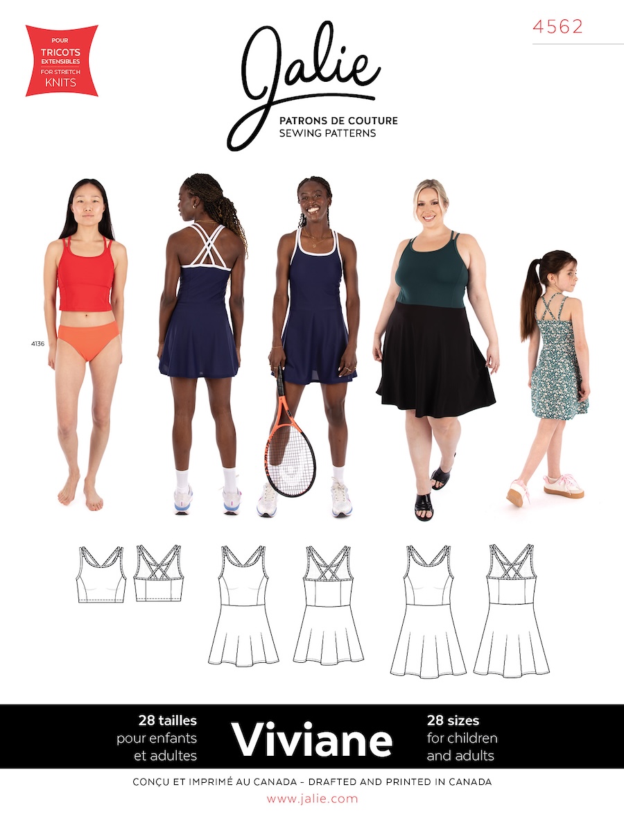 Viviane Athletic Tank And Dress Pattern By Jalie (Avail Jun)