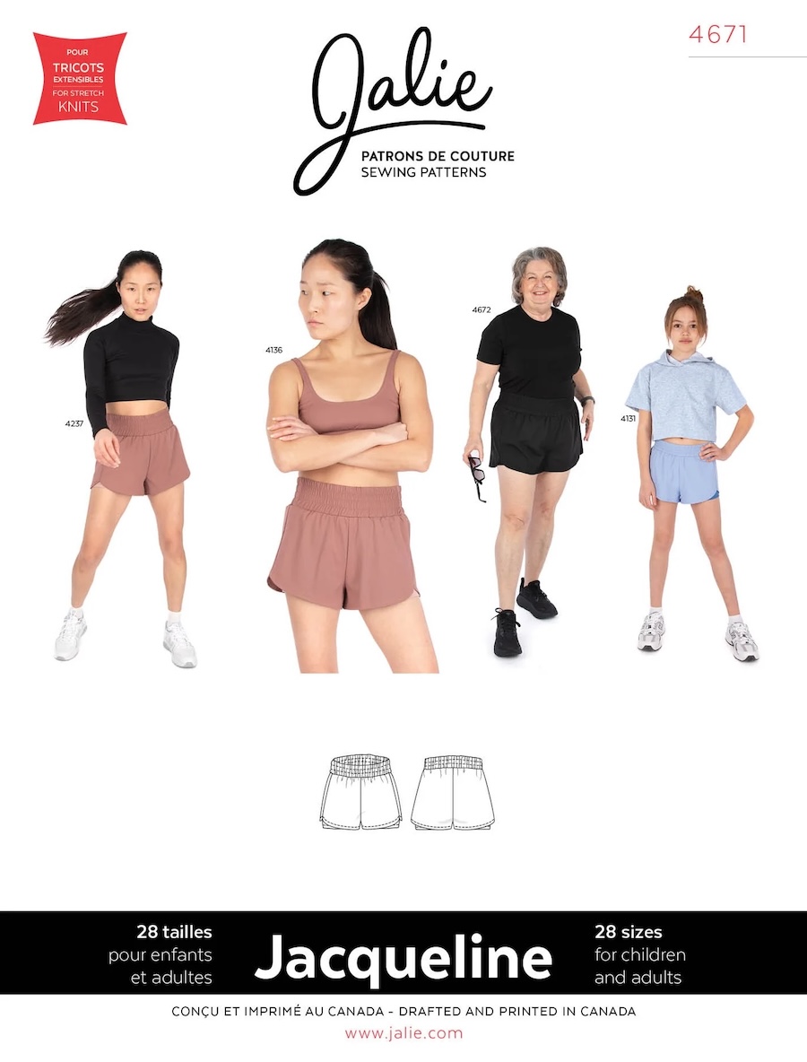 Jacqueline 2-In-1 Sport Shorts Pattern By Jalie