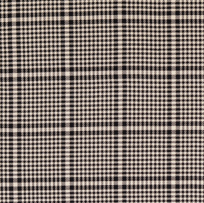 Black and White Yarn Dyed Check Rayon Twill from Debden by Modelo Fabrics