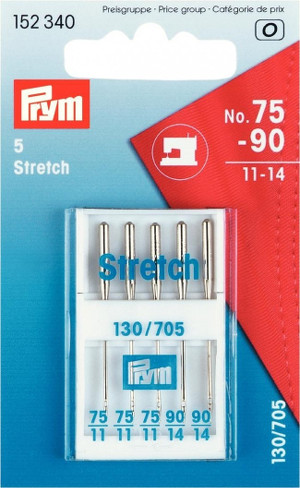 Prym Sewing Machine Needles Stretch 75 & 90 Asstd 5 Needles