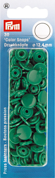 Prym Grass Non-sew Colour Snaps - 12.4mm 30 Pieces