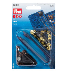 Prym Rivets 9mm Antique Copper/black Oxidized - 24 Pieces