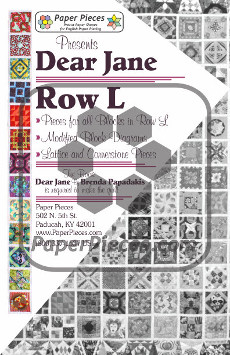 Dear Jane Quilt Paper Piece Pack Row L - Paper Piecing