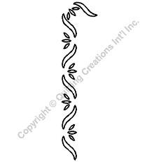 Floral Border Quilting Stencil Size: 1in or 2.5cm...