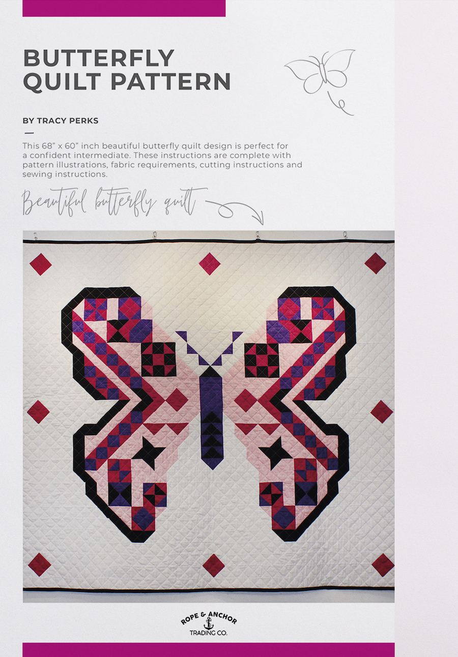 Butterfly Quilt Pattern Booklet by Rope & Anchor Trading