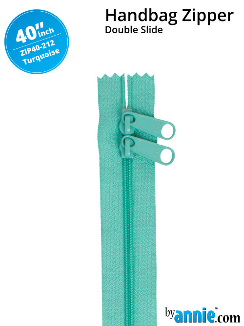 Double Slide Bag Zipper 40in Turquoise From ByAnnie