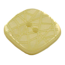Acrylic Button 2 Hole Square Gloss Embossed 12mm Lime