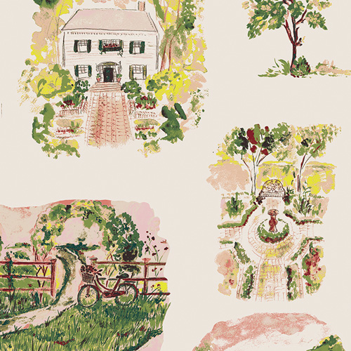 Topiary Toile in Linen Blend from My Mothers Daughter by Bari J. for AGF