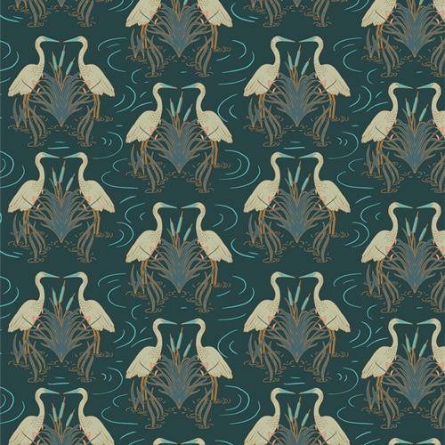 Egret Dance Twilight from Stillwater by Katie O'Shea for AGF (Avail Dec)