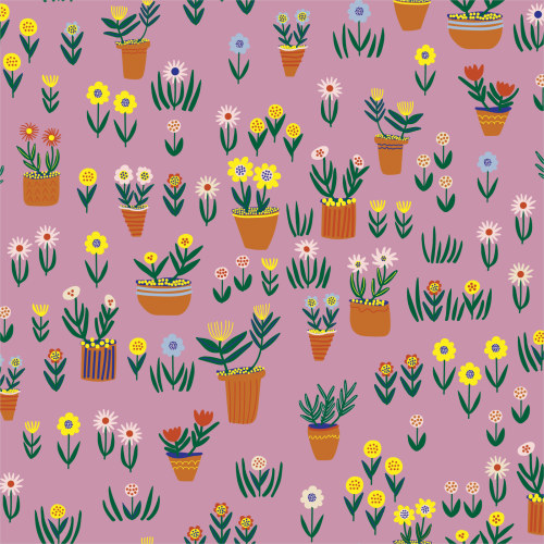 Plant Pots Purple from Furrow by Leah Duncan