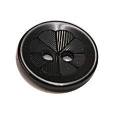 Acrylic Button 2 Hole Engraved 12mm Black