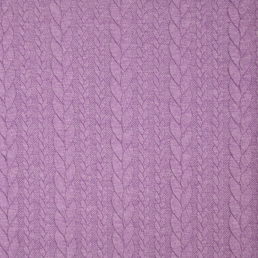 Mauve Heathered Cable Jacquard Knit from Barso by Modelo Fabrics