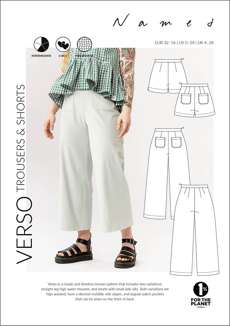 Verso Trouser And Shorts Pattern By Named Clothing