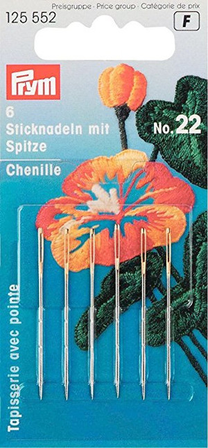 Prym Needles Chenille Sharp Point No.22 With 6pcs