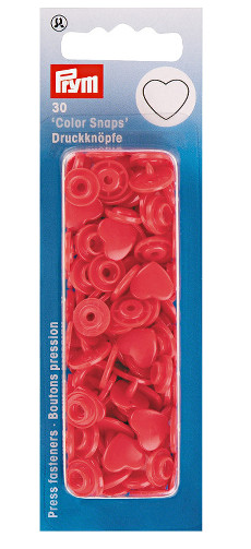 Prym Red Heart Non-sew Colour Snaps - 12.4mm 30 Pieces