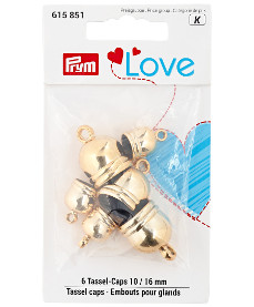 Prym Love Tassel Caps 3 x 10mm 3 x 16mm Silver Colour &#8987;