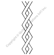 Border Quilting Stencil Size: 3in or 7.6cm