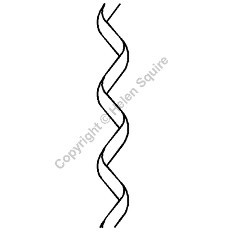 Cable Border Quilting Stencil