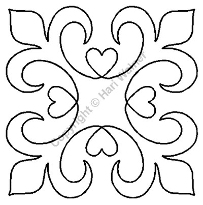 Machine Quilting Block Stencil Size: 4.5in or 11.4cm