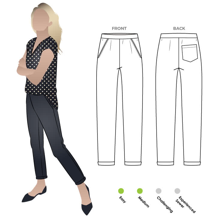 Parker Ponte Pant Pattern Size 4-16 By Style Arc