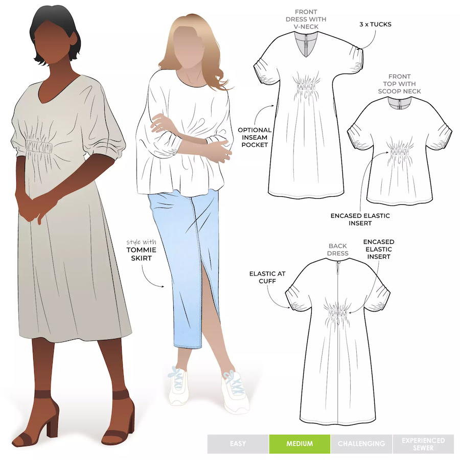 Harry Woven Dress And Top Pattern Size 18-30 By Style Arc