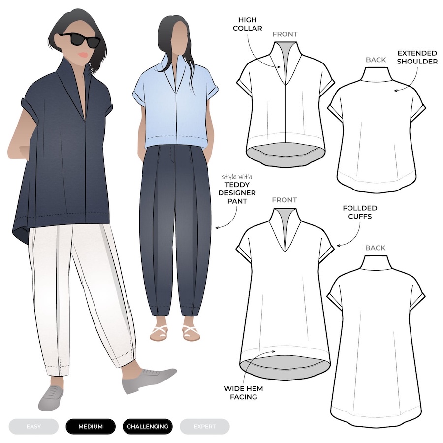 Teddy Designer Top Pattern Size 4-16 By Style Arc