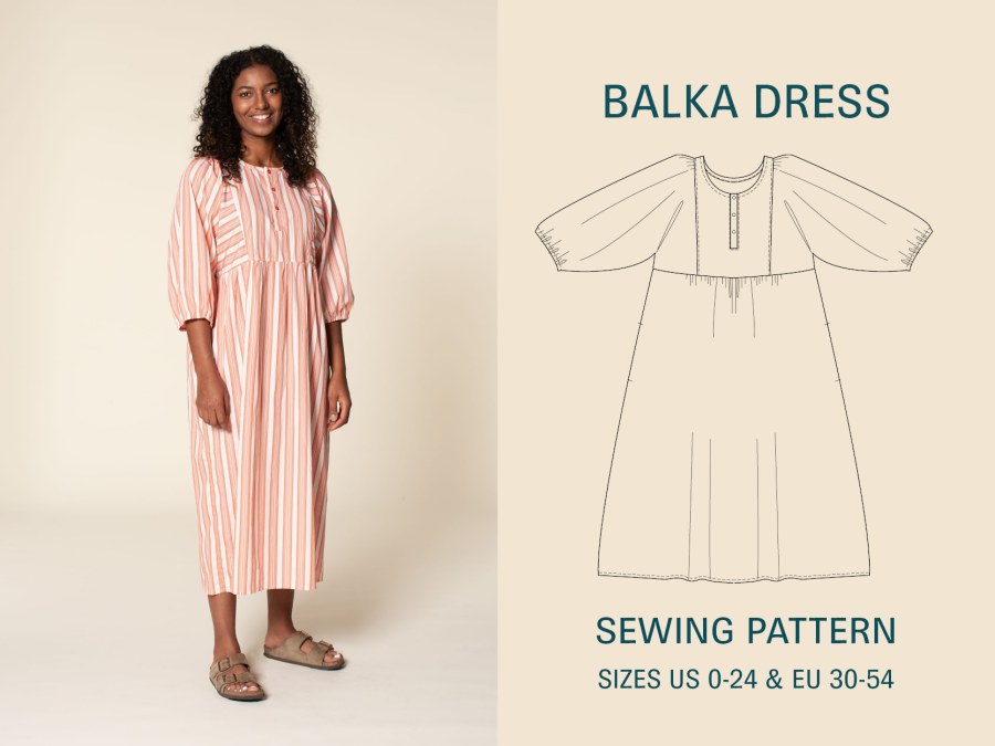 Balka Dress Pattern By Wardrobe By Me (Due May)