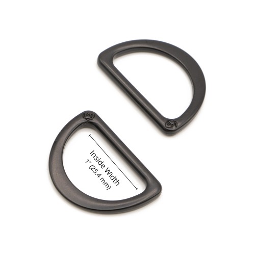 D Ring - Black Metal - 1 in (24mm) Pack From ByAnnie of 2 From ByAnnie